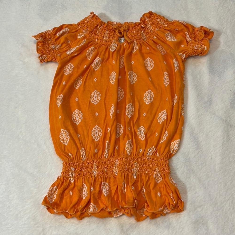 Girls Size 5/6 Children’s Place Orange Smocked Top